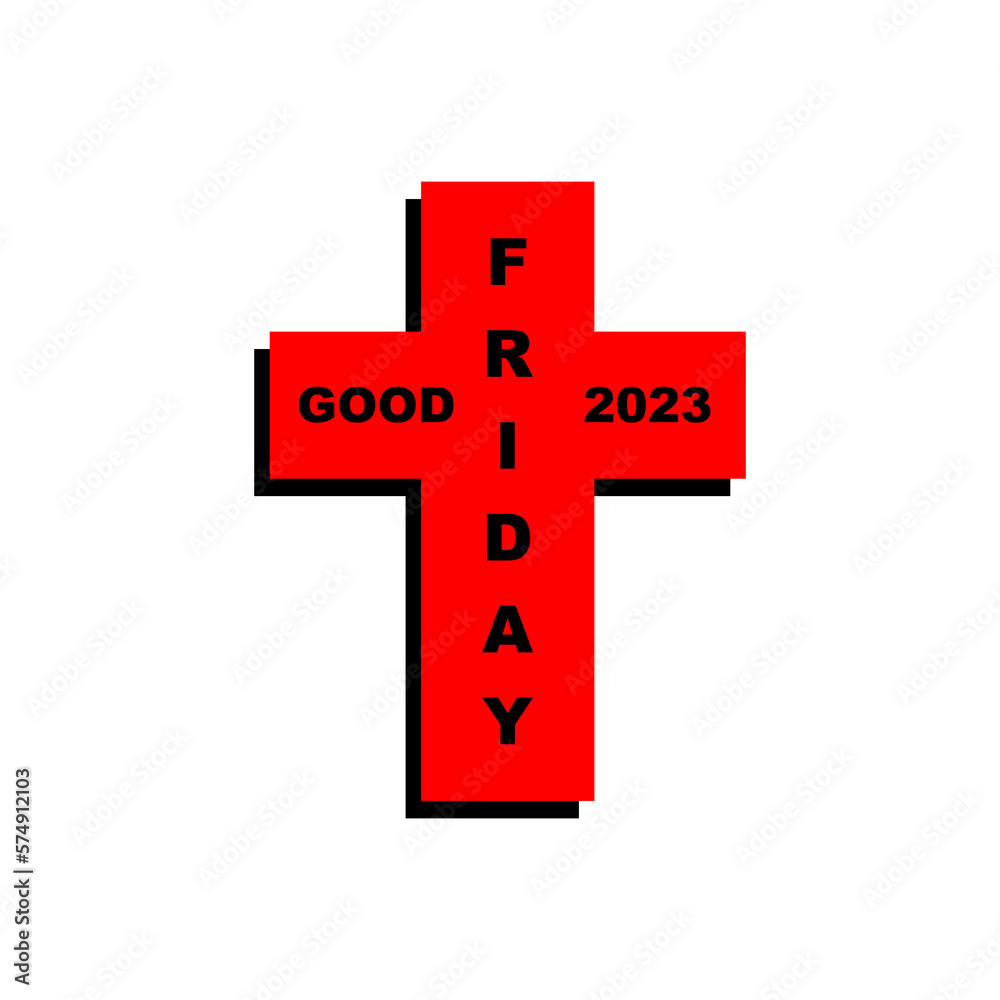 Fototapeta premium Good Friday icons symbol christian holiday illustration PNG