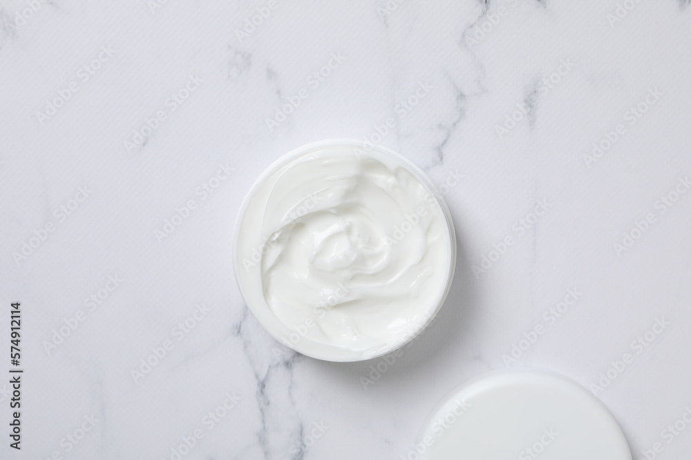 Fototapeta premium Concept of skin care, cream cosmetic, top view