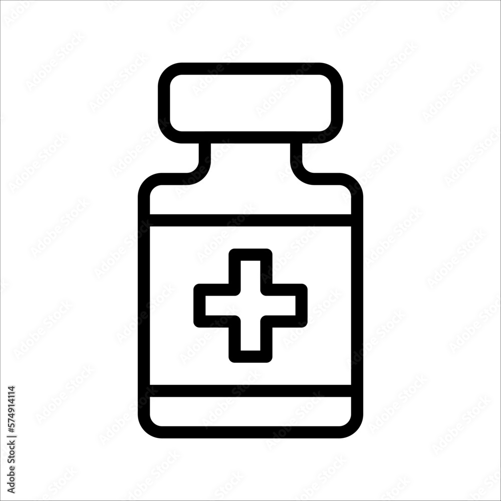 Medicine Bottle Icon. vector illustration on white background Medicine Bottle Icon. vector illustration on white background