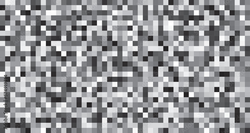 Fototapeta premium Dynamic Geometric Abstraction with Black and White Random Rectangles and Transparency Background