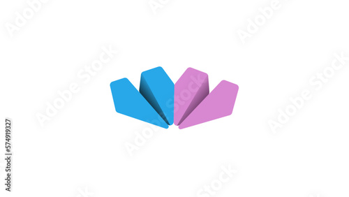 Creative Chat Speech Logo, two paper plane