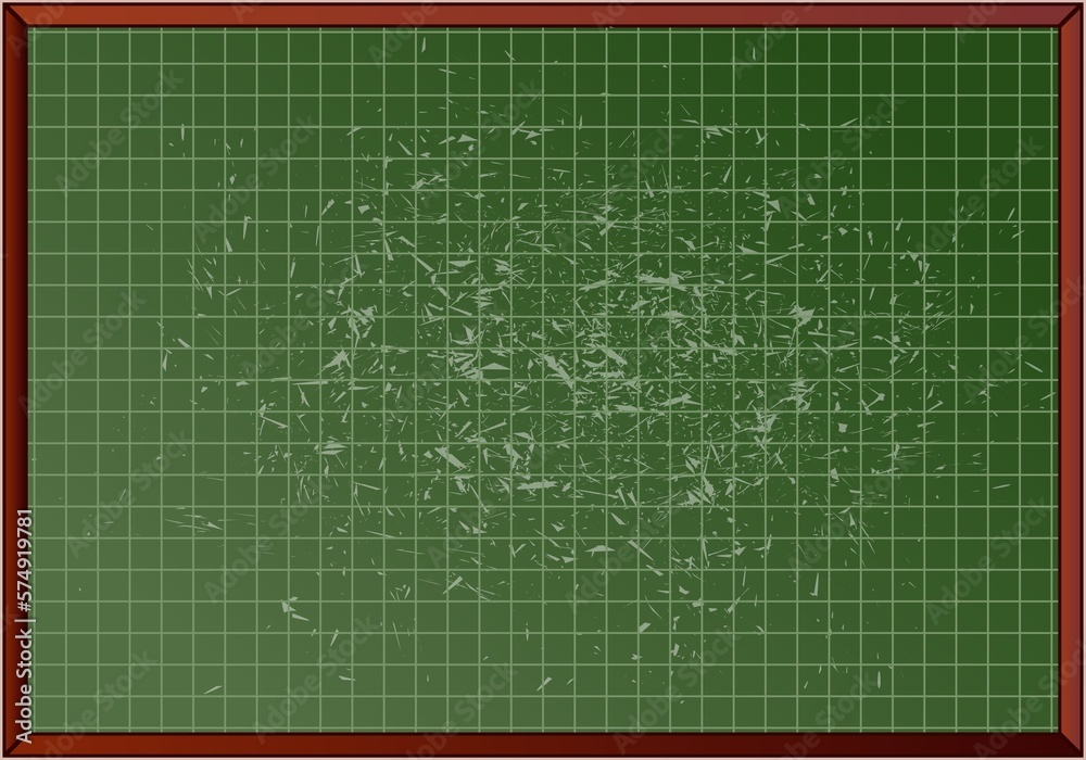 The green school blackboard.
