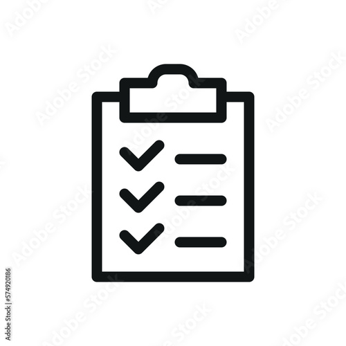 Checklist isolated icon, cargo check vector symbol with editable stroke