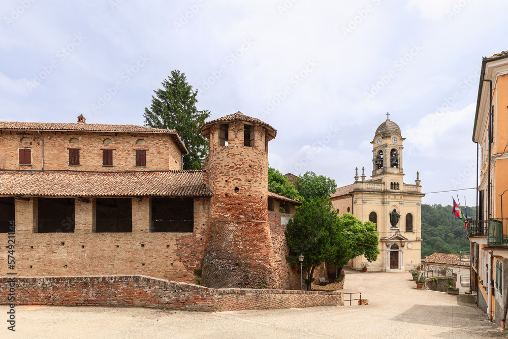 View of the church St. Bartholomew (Chiesa di San Bartolomeo) in Castelletto Molina, Italy