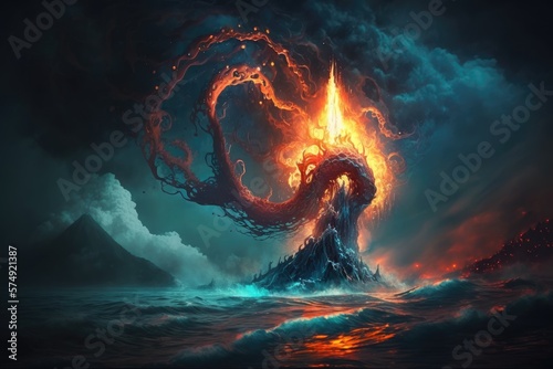 When Hell Breaks Loose The Terrifying Aftermath of a Fire Tornado on the Open Ocean The underworld opened up Generative AI 