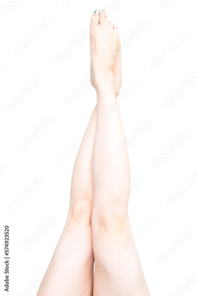 女性の足 透過