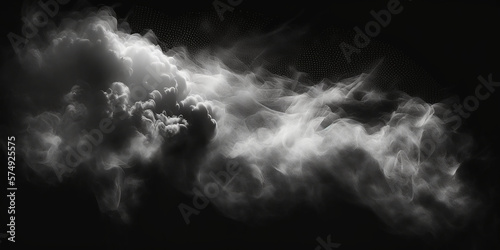 white abstract smoke with black background