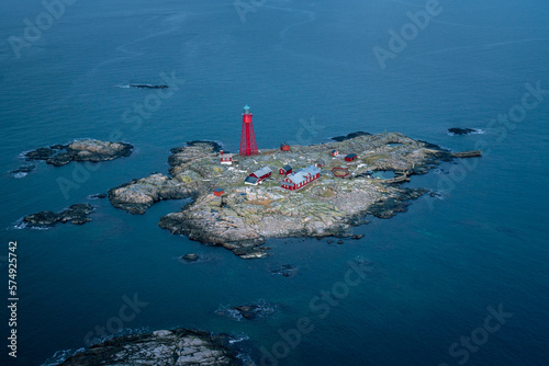 Aerial View of Pater Noster Lighthouse in Sweden