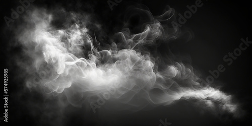 abstract effect white cloudy smoke in black background