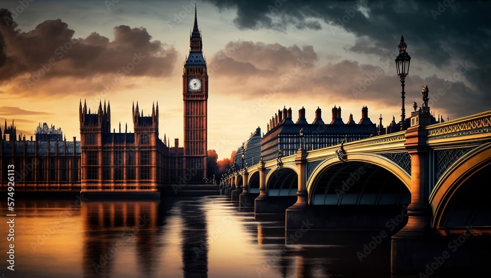 Memorable travel experience: majestic London skyline in twilight hues