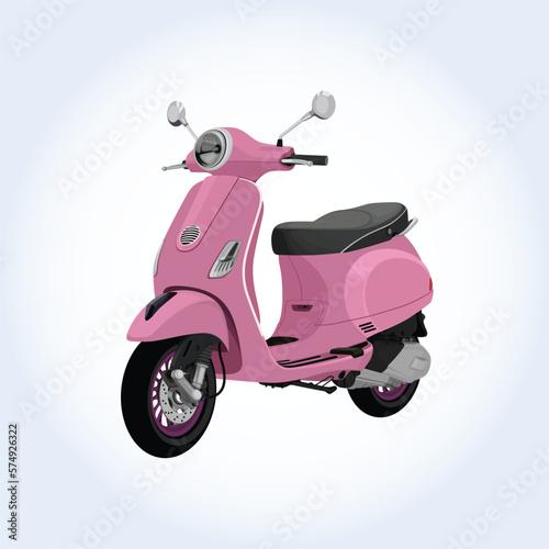 scooter motorcycle bike motorbike motor vintage  transport transportation vehicle ride wheel retro illustration vector