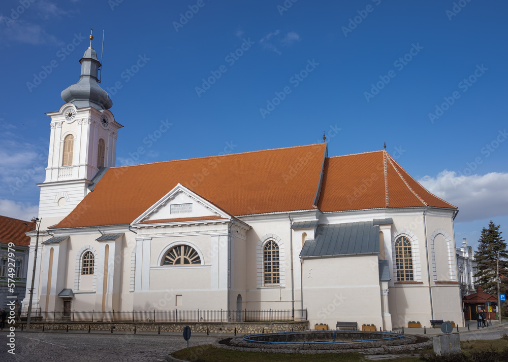 Targul Secuiesc ,Romania 15.01.2023 The Reformed Church of Târgu Secuiesc is a historical monument located on the territory of the city of Târgu Secuiesc.