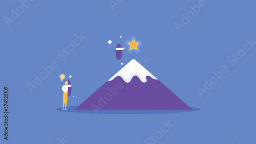 a businessman using smart way or short way to grab the success. cheat way and quick in reaching the top career. efficiently and effectively in work. illustration concept design. design element