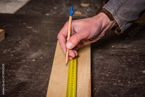 Technical drawing, design and marking for the manufacture of a wooden frame