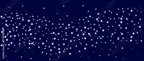 Shiny dust vector. White sparkling lights. Christmas party glow particles. Magic star effect. Glitter background. Designing a holiday party.Festive light of stars, lights