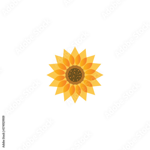 Nature icon sunflower colorful elegant logo for vector, icon, web, logo, design, symbol, app, template, identity, background, brand, flower logo, icon sunflower, illustration, emblem, nature logo