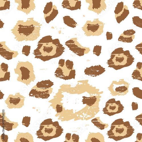 Modern Vector Seamless pattern of leopard skin for fabric, wallpaper, wrapping paper, crafting, texture and other. Animal jaguar skin vector, seamless cheetah skin vector, seamless cougar skin