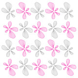 Simple Spring Retro Flowers Texture, Pattern, Background