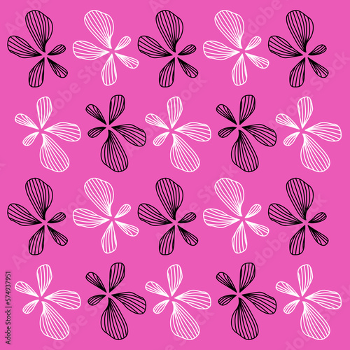 Simple Spring Retro Flowers Texture  Pattern  Background