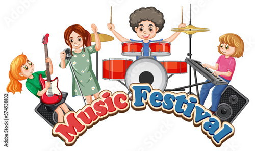 Music festival text banner design