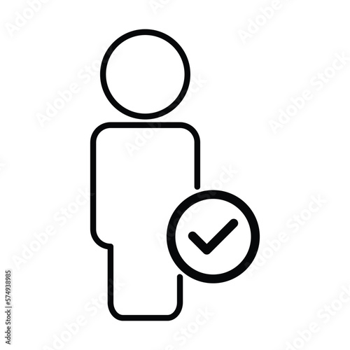 people checkmark icon, people vector, checkmark illustration