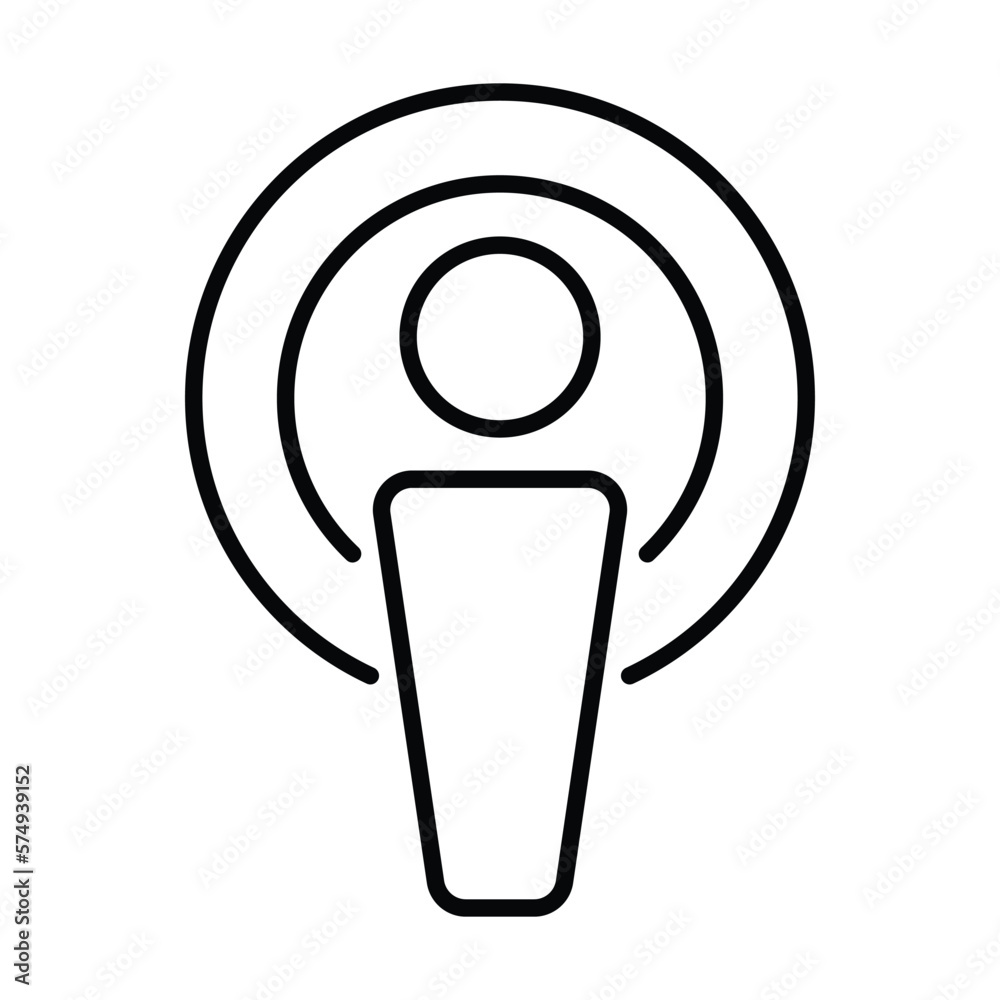 podcast icon, communication vector, media illustration podcast icon, communication vector, media illustration