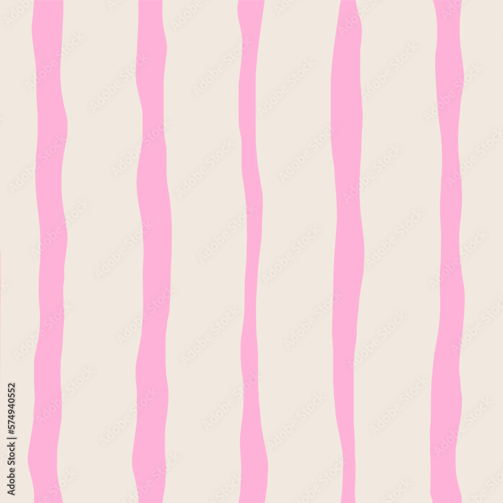 Simple lines vector pattern. Seamless hand drawn texture with thick and thin lines. Monochrome striped background