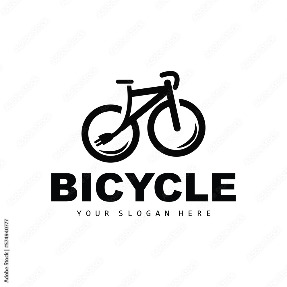 Electric Bicycle Logo, Vehicle Design, Sport Bike Vector, Bike Template Icon Illustration Electric Bicycle Logo, Vehicle Design, Sport Bike Vector, Bike Template Icon Illustration