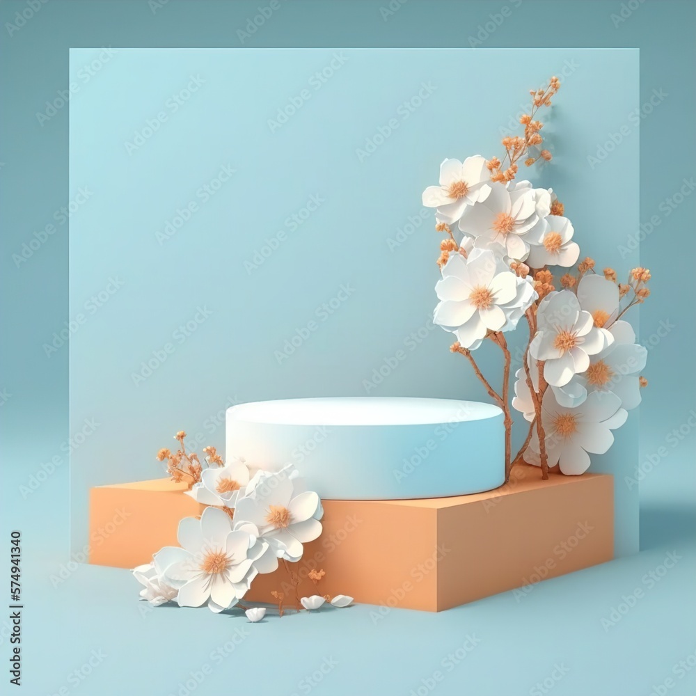 Mockup podium 3D Display show for product presentation. Used for studio rendering advertising products, jewelry, fashion accessories, cosmetics. Generative AI Mockup podium 3D Display show for product presentation. Used for studio rendering advertising products, jewelry, fashion accessories, cosmetics. Generative AI
