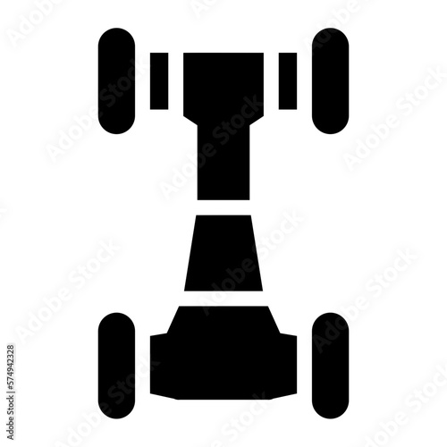 Obraz na plátně chassis glyph icon