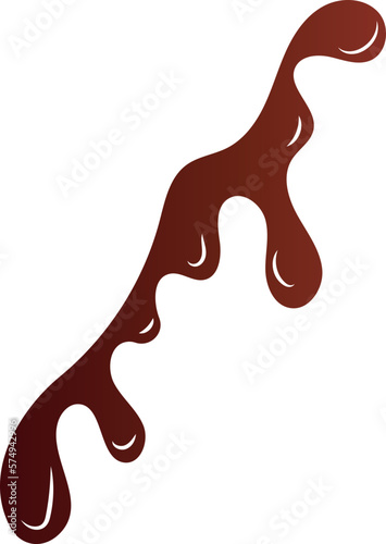 Pintura, chocolate, gotas, formas