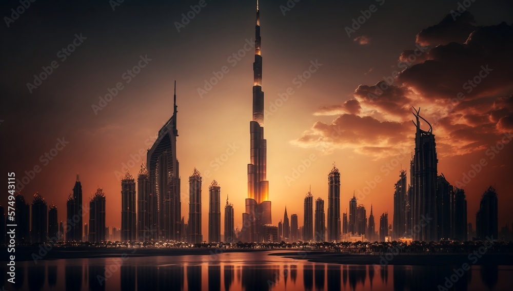 Dubai's futuristic charm: glimpsing the future at sunset