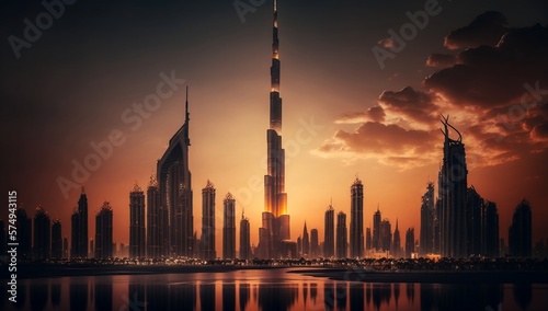 Dubai's futuristic charm: glimpsing the future at sunset