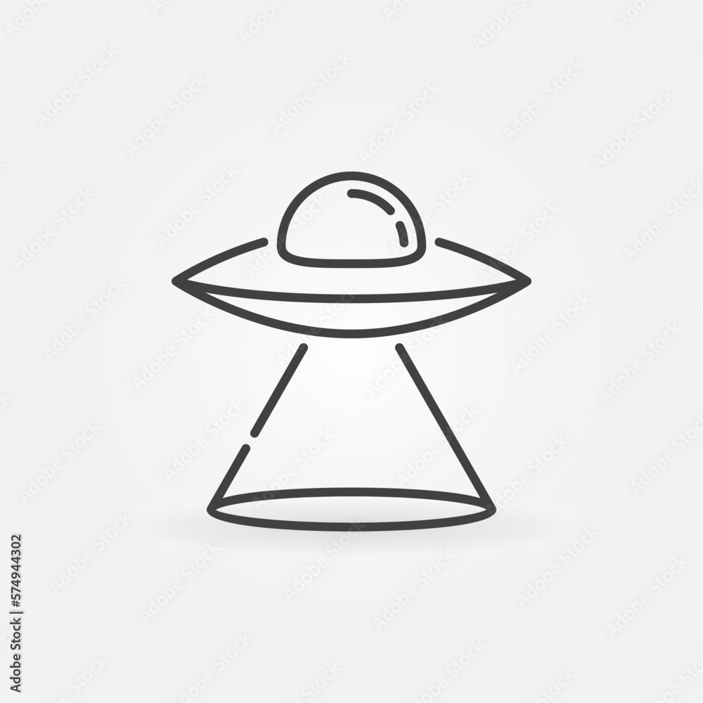 Alien Spaceship vector concept Extraterrestrial Vessel outline icon Alien Spaceship vector concept Extraterrestrial Vessel outline icon