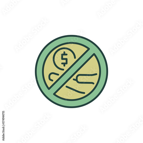 Anti Corruption vector concept colored icon or symbol