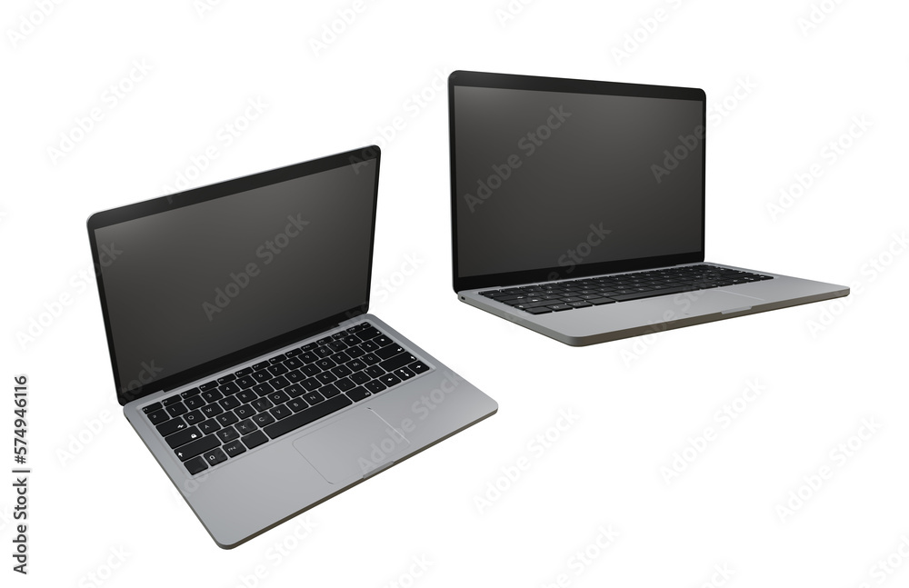 3d rendering mockup laptop perspective view 3d rendering mockup laptop perspective view