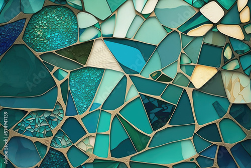 Beach Glass Mosaic Background