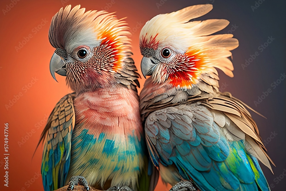 Fototapeta premium couple of parrots