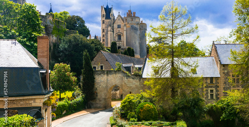 Fototapeta Naklejka Na Ścianę i Meble -  Great medieval castles of Loire valley - Montreuil-Bellay. France
