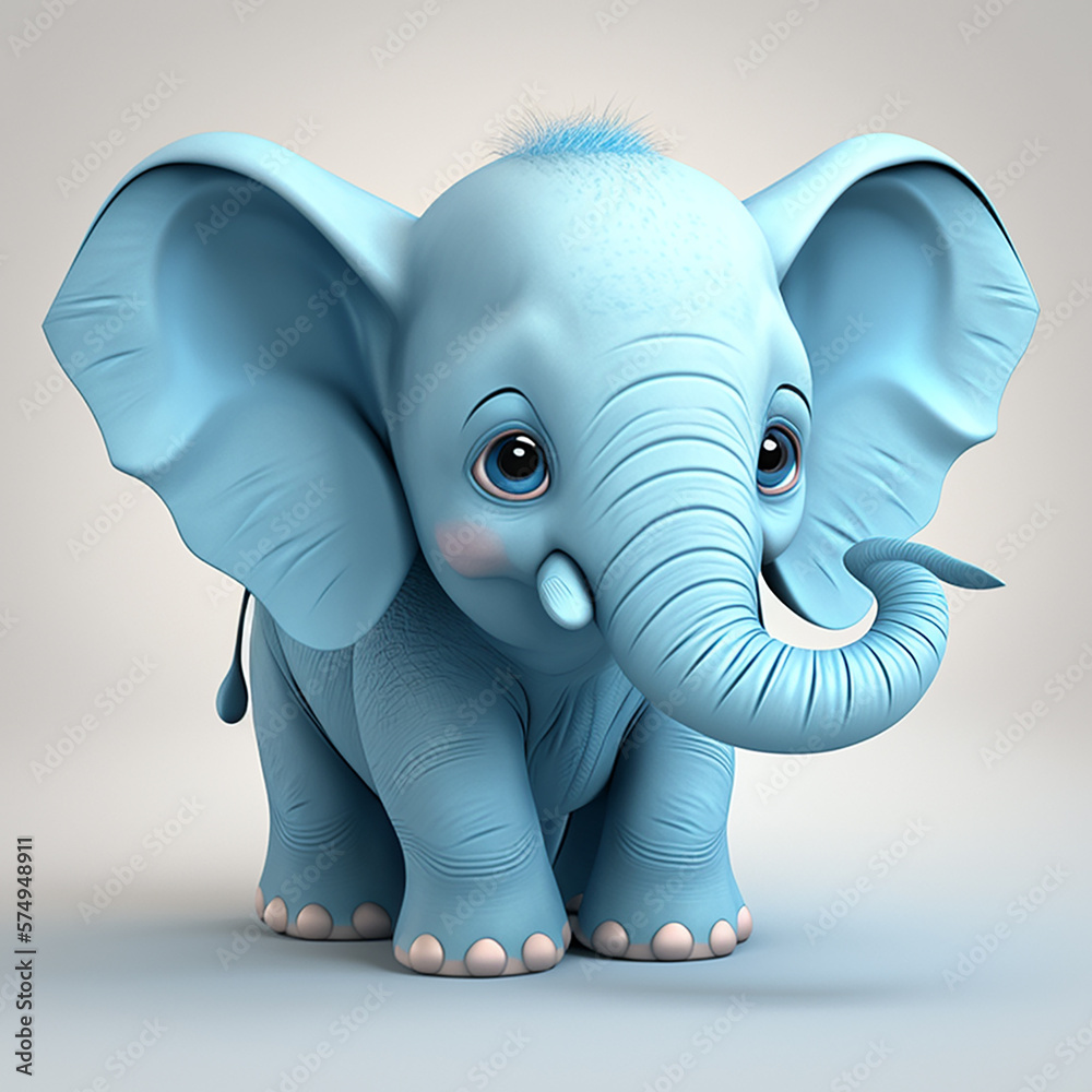 cartoon isolated elephant