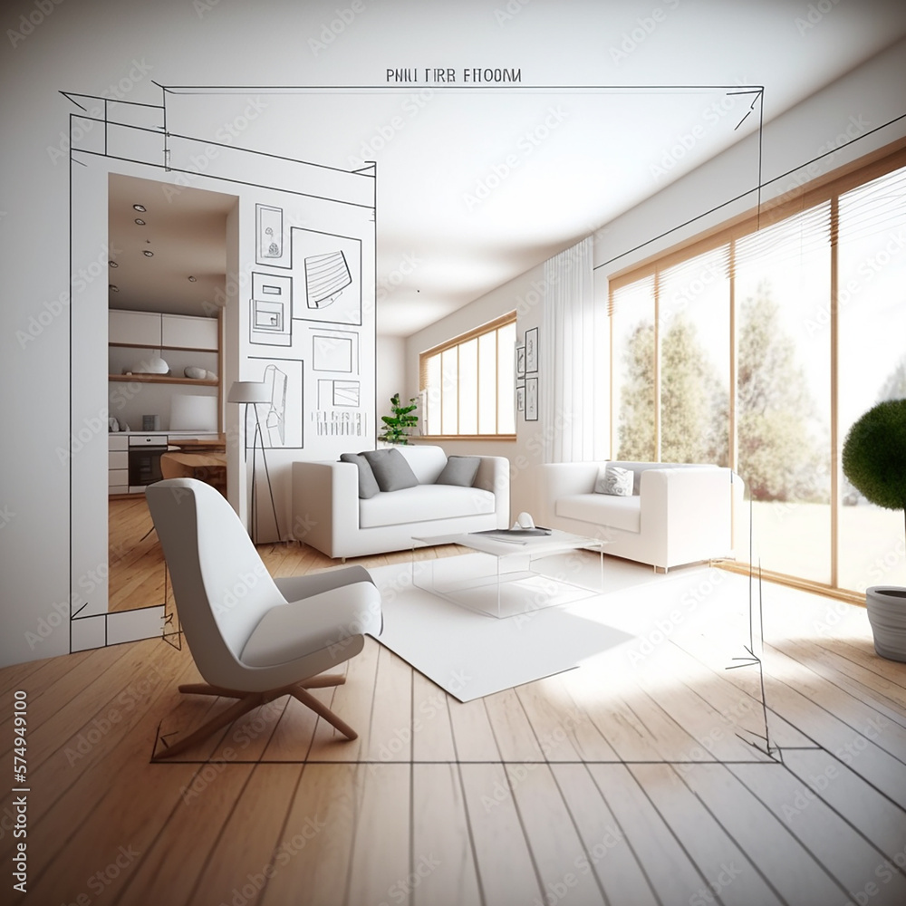 Fototapeta premium modern living room