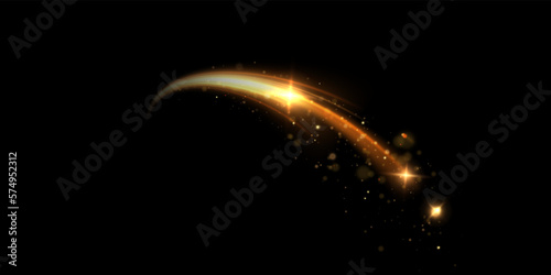 Dynamic gold lines with glow effect. Rotating shiny rings. a combination of a sparkling whirlwind, a wave with a shimmering dust of light. Light Raider PNG	
