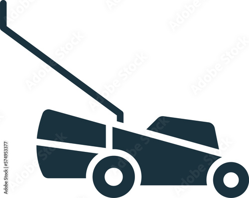 Lawn mover icon. Monochrome simple sign from agriculture collection. Lawn mover icon for logo, templates, web design and infographics.