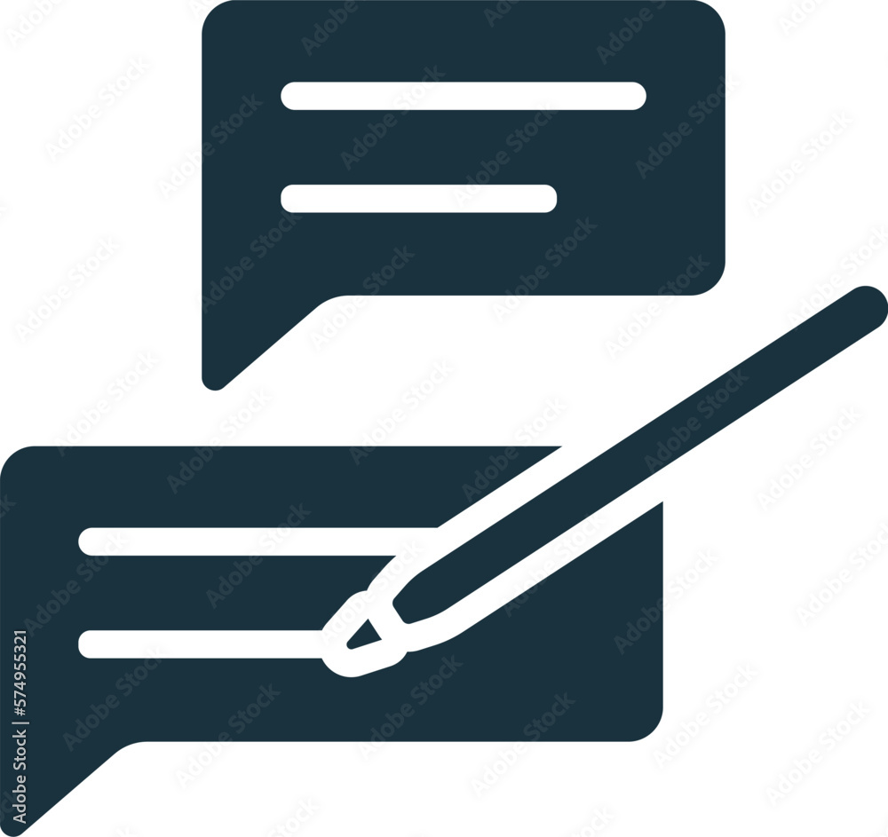 Blog icon. Monochrome simple sign from blogging collection. Blog icon for logo, templates, web design and infographics.