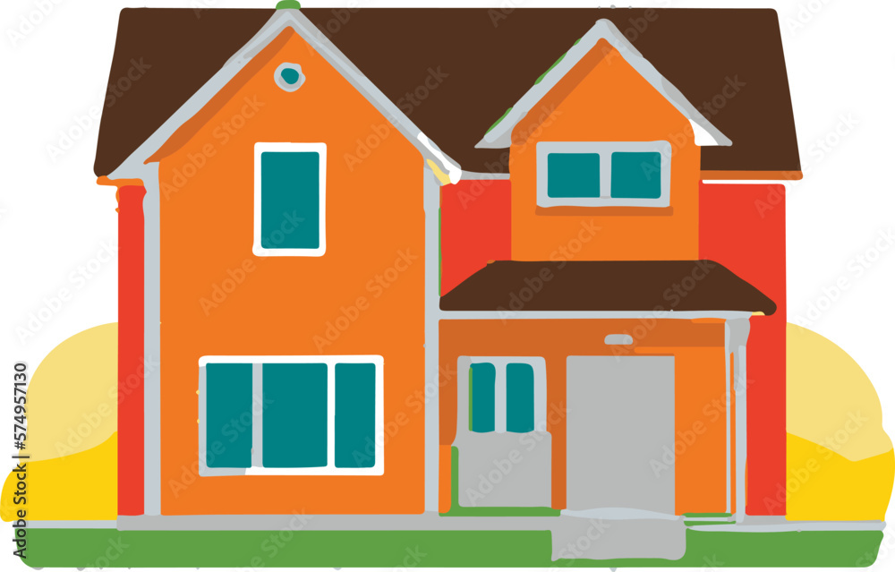 Canadian Single Family House Illustration. Canadian Single Family House Illustration.