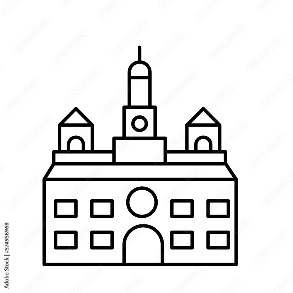 Independence hall philadelphia Vector Icon which can easily modify