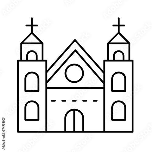 Church Vector Icon which can easily modify