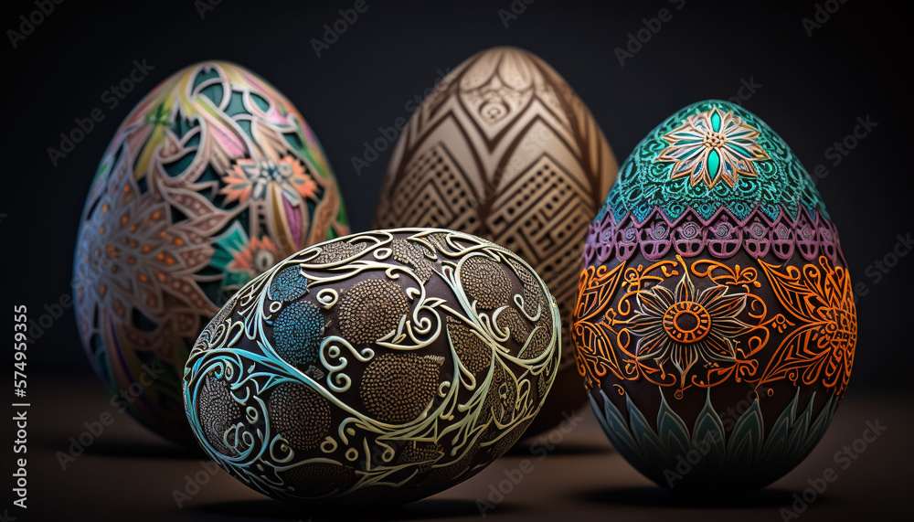 Collection of brightly colored Easter eggs Background, AI Generative
Collection of brightly colored Easter eggs Background, AI Generative