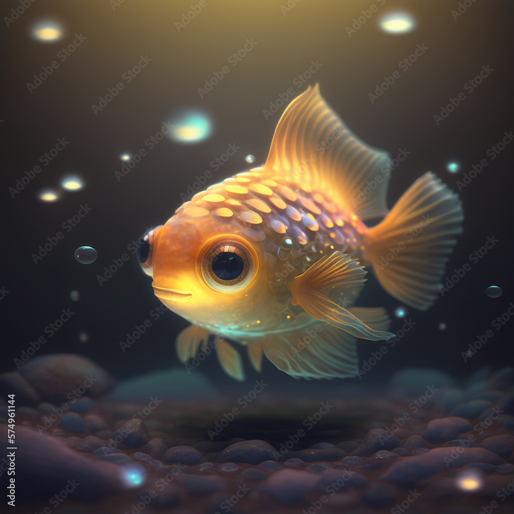 Cute Fish lights in the magic night 4