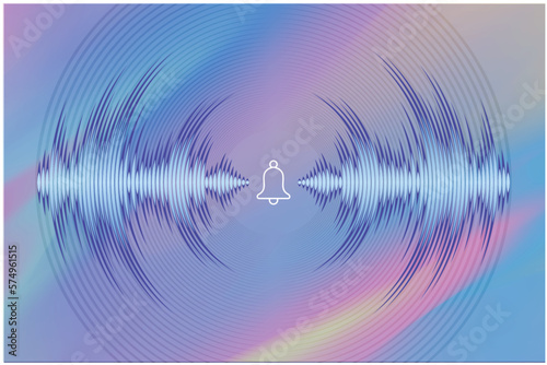 Color Sound Wave on dark Background, technology, and earthquake wave diagram concept, design for music studio and wave function concept, Vector Illustration.